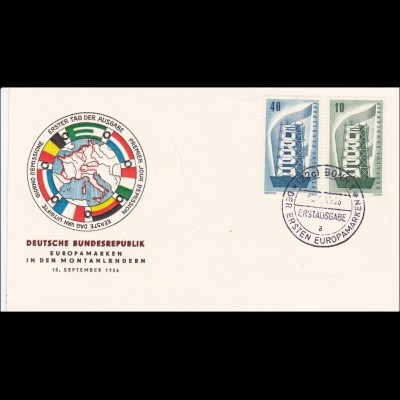 FDC Europamarken 1956