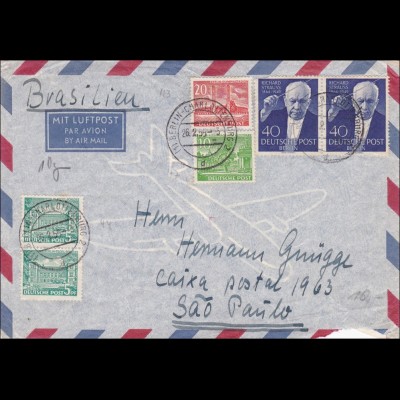 Luftpostbrief nach Brasilien 1955