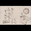 Baden: Brief 1861, mit Text Baden nach Lindenberg. MiNr. 4