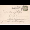 Bayern: 1898, Ansichtskarte: Gruss aus Burghausen - nach Wanghausen