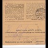 Germania: Paketkarte von Oettlingen nach Frankfurt, Typ II, MeF 1922