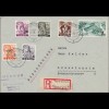 Saar: 1948 zwei R-Briefe von Saarbrücken nach Rüsselsheim