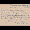 BiZone: Postkarte von Günzburg/Autenried nach Waldenburg/Sachsen - zurück 1946